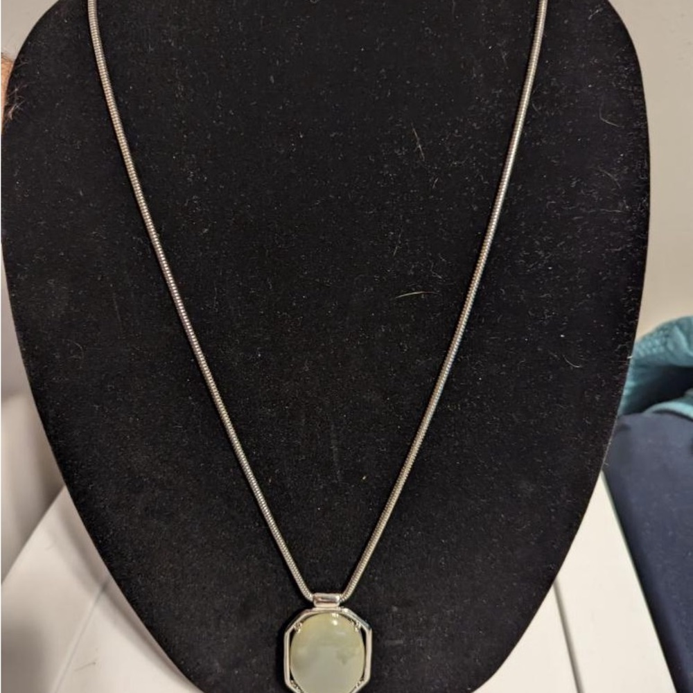 Chico’s Blue Toned Reversible Pendant Necklace